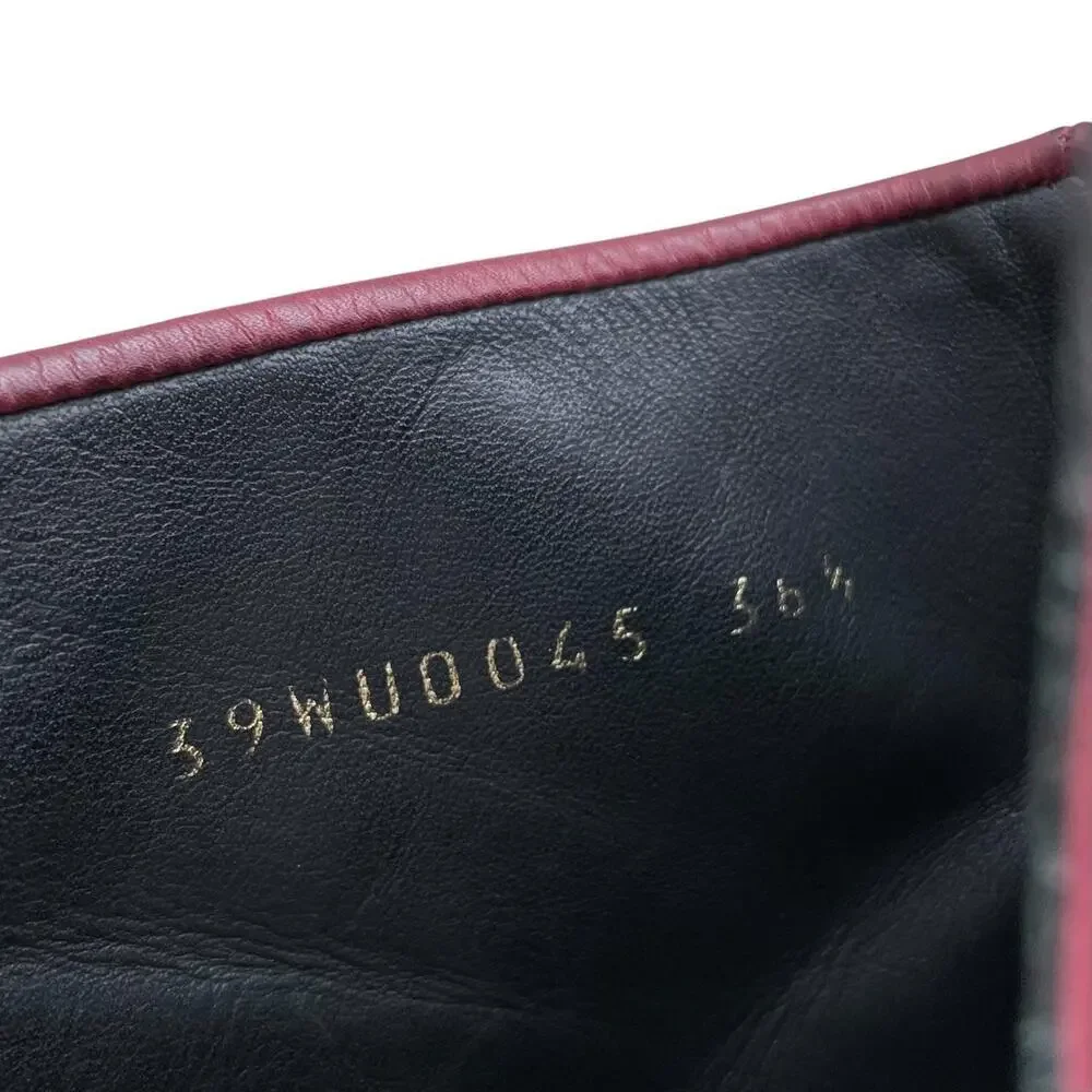 Preowned Maison Martin Margiela burgundy red soft leather ankle boots Size 36.5 - Picture 8 of 8